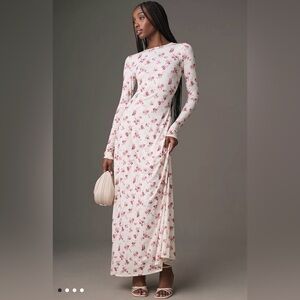 WeWoreWhat and Anthropologie Pink Floral Long Sleeve Dress